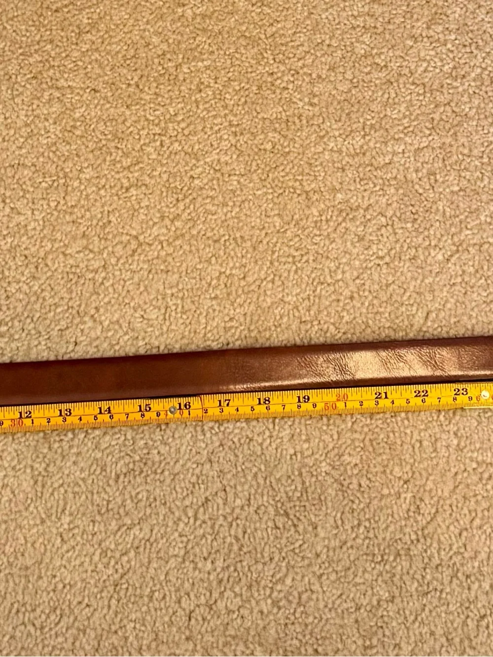 Chaps Brown Belt with Bronze-Tone Buckle